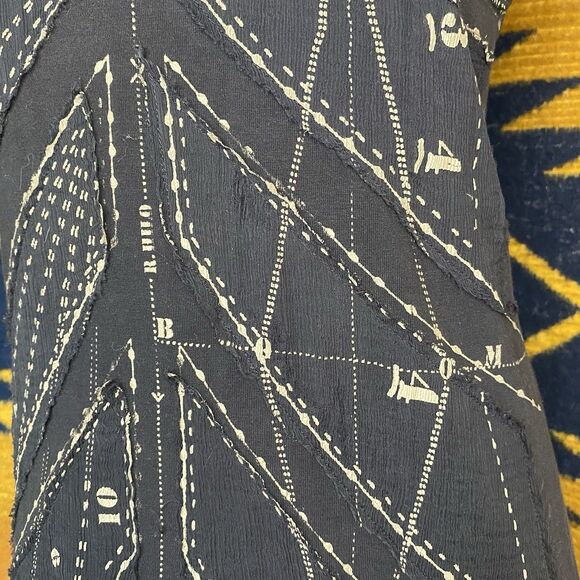 Isabel De Pedro Pencil Midi Dress. Silk Appliqué. Cotton Blend. Size 8. Boho. - Picture 6 of 16